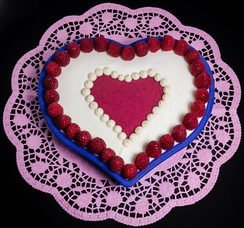 Raspberry Vanilla Mousse Cake